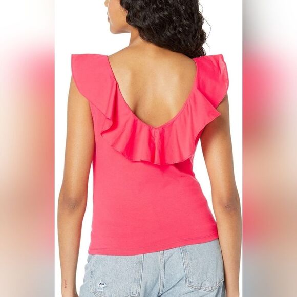NWT ASOS MNG Mango Fuschia Ruffle Tank Size XXL - Picture 3 of 12